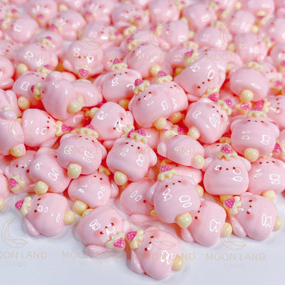 "Strawberry Puppy Pudding" Mini Charms (10+)